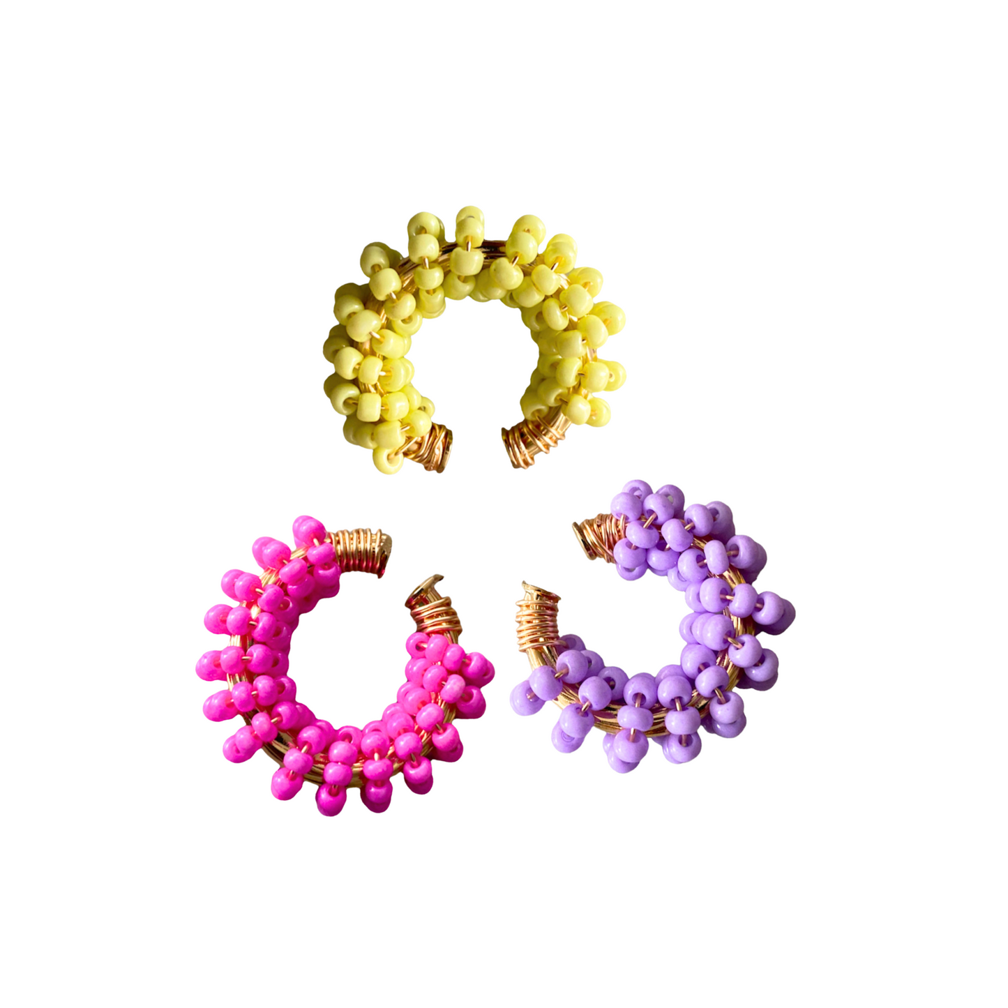 Color beads earcuff