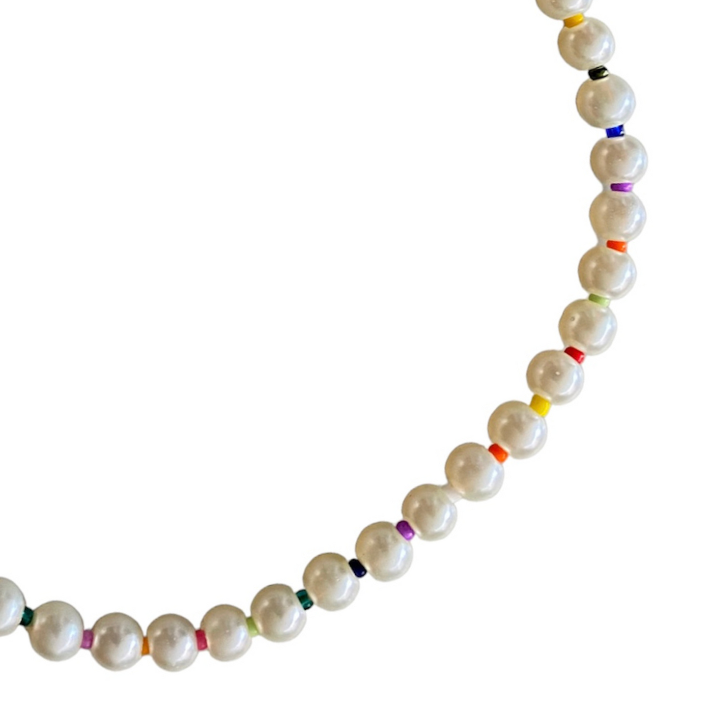 Color pearls necklace