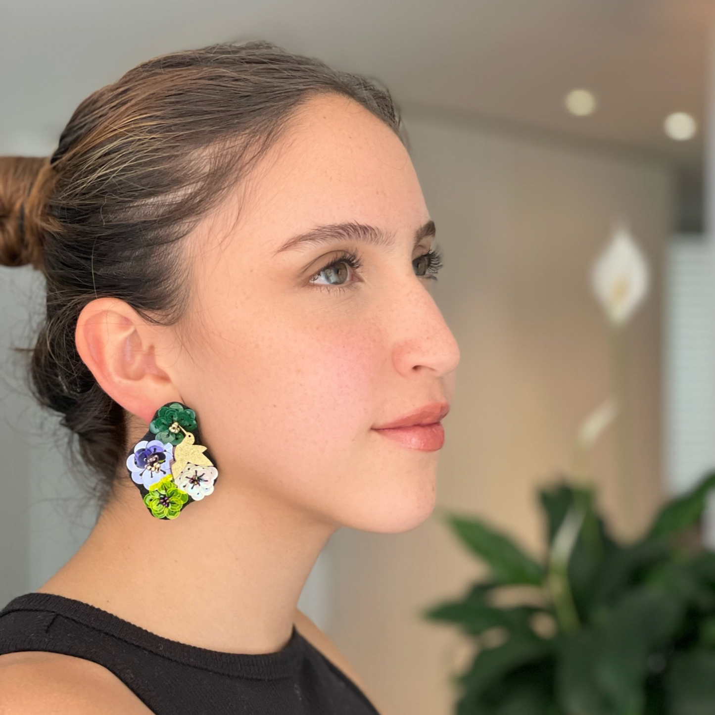 Handmade artisan birds earrings