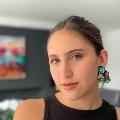 Handmade artisan birds earrings