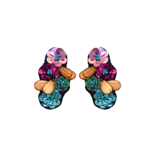 Handmade artisan flower earrings