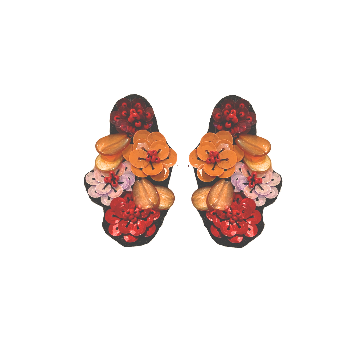 Handmade artisan flower earrings