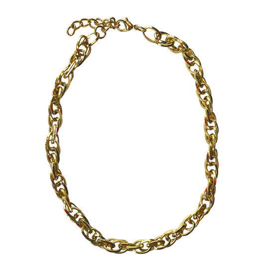 Gold knot chain necklace