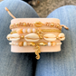 Shell and pearls bracelet set