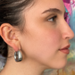 Silver bold hoops