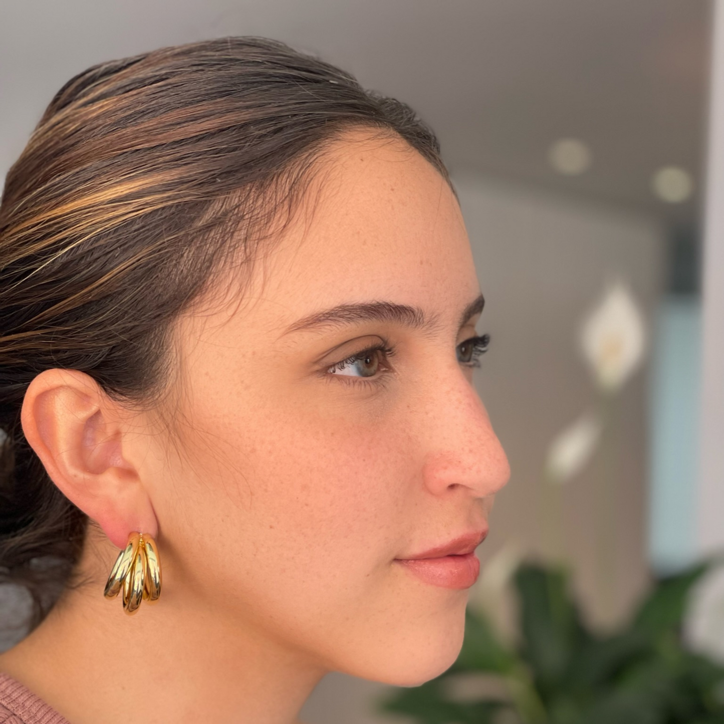 Triple Gold hoops