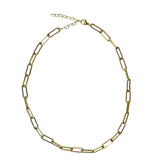 Gold link chain necklace