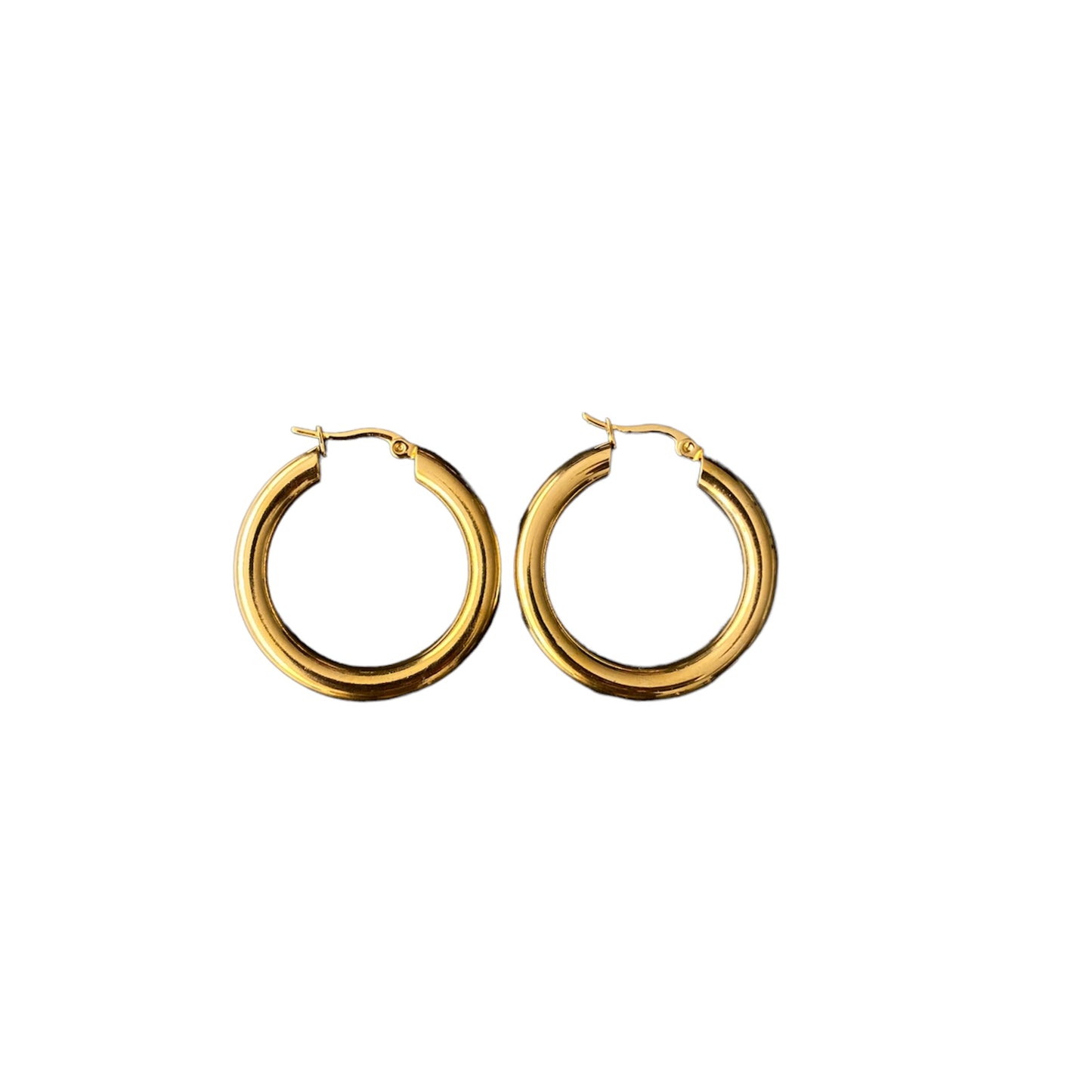 Gold hoops earrings