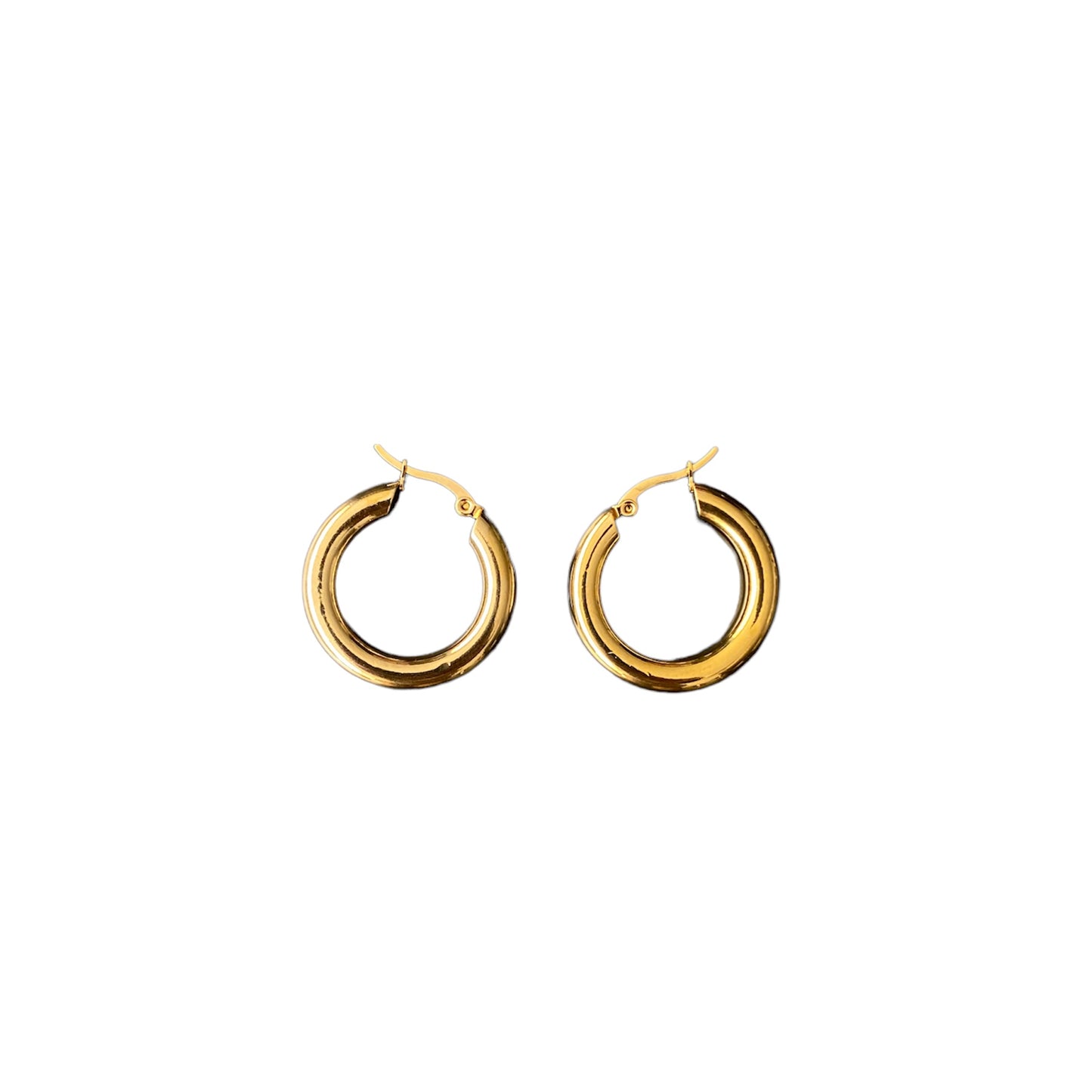 Gold hoops earrings